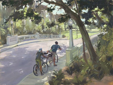 Framed Washington Bikers Print