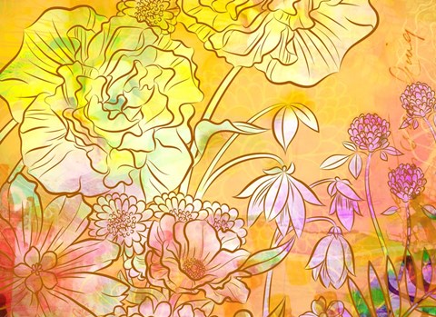 Framed Brassy Begonia A Print