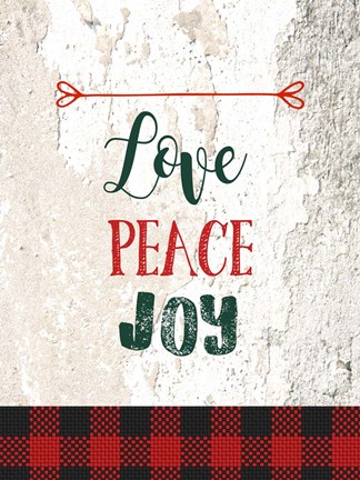 Framed Love, Peace, Joy Print