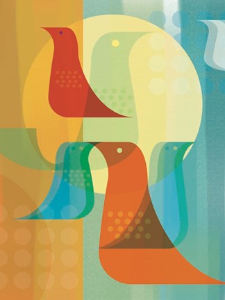 Framed Birds of a Feather Print