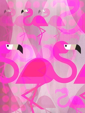 Framed Flashy Flamingo A Print