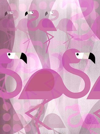 Framed Flashy Flamingo B Print