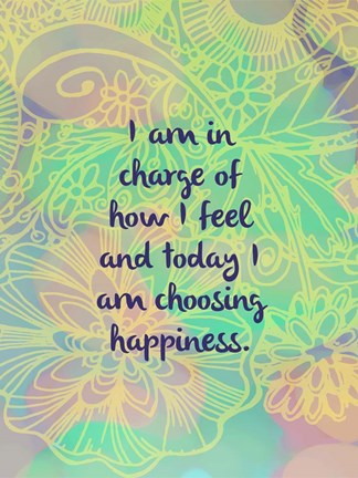 Framed Choosing Happiness (words) Print