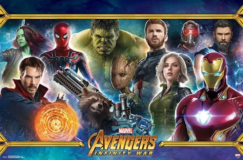Framed Avengers Infinity War (team) Print