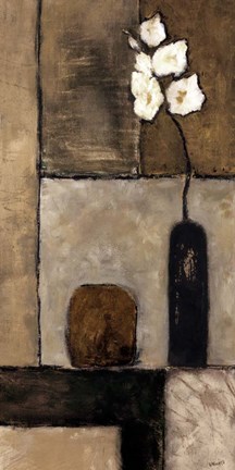 Framed Earthy Orchid Panel I Print