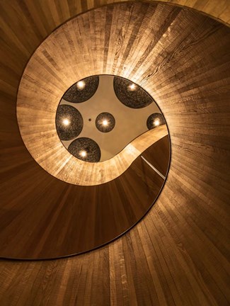 Framed Wooden Staircase 2 Print