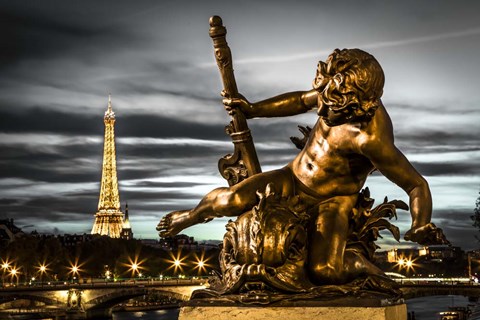 Framed Paris Bridge Print