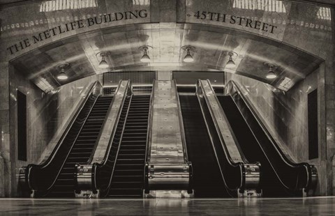 Framed New York Metlife sepia Print