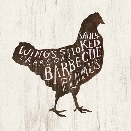 Framed Farmhouse BBQ III Print