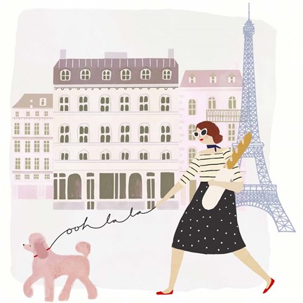 Framed Paris People I Print