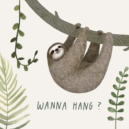 Framed Sloth Sayings I Print