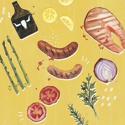 Framed Throw it on the Grill II Print