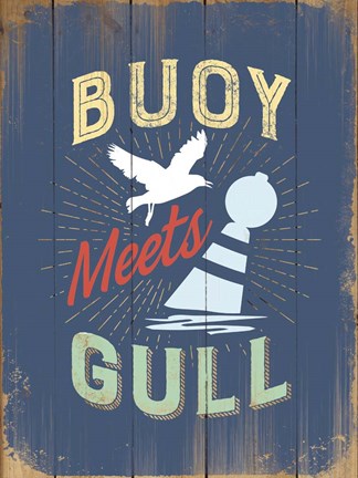 Framed Punny Coastal IV Print