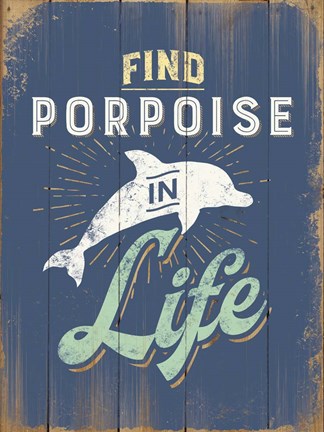 Framed Punny Coastal I Print