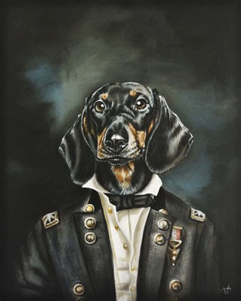 Framed Distinguished Dachshund Print