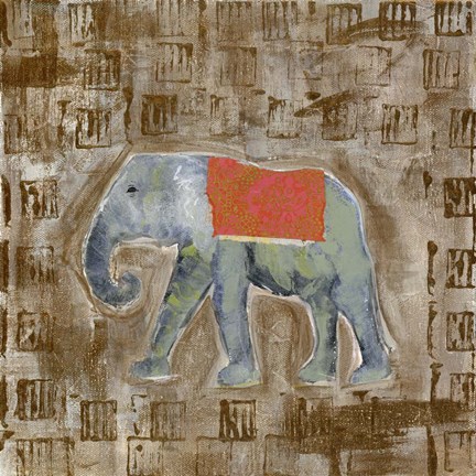 Framed Global Elephant I Print