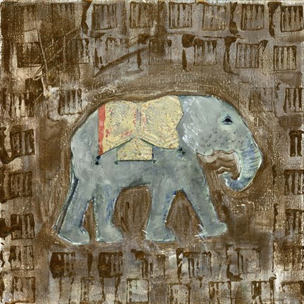 Framed Global Elephant III Print