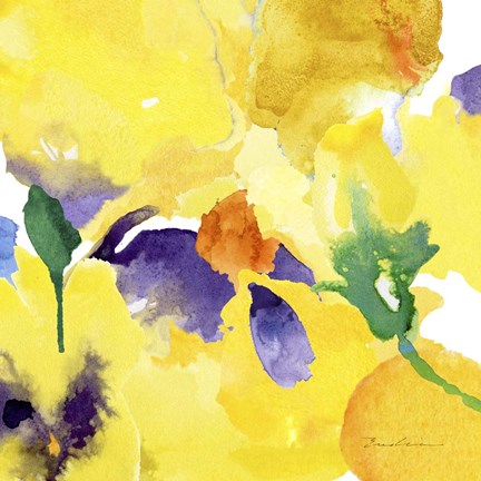 Framed Watercolor Flower Composition V Print