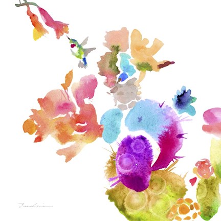 Framed Watercolor Flower Composition IX Print