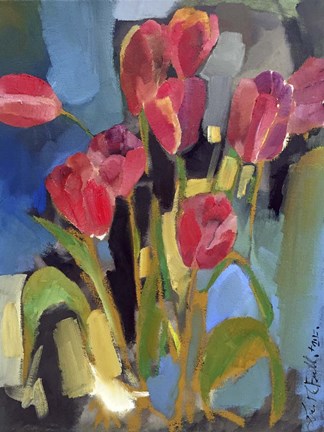 Framed Painterly Tulips II Print