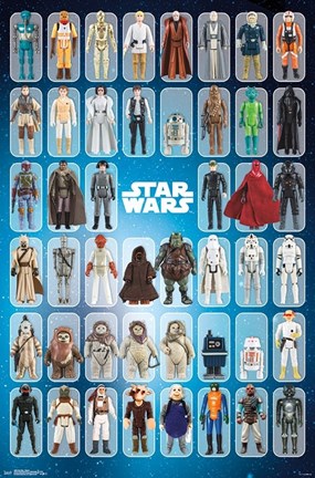 Framed Star Wars Figures Print