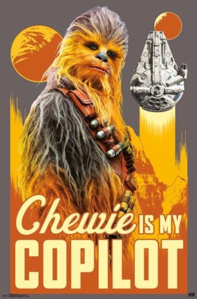Framed Han Solo - Chewie is my Copilot Print