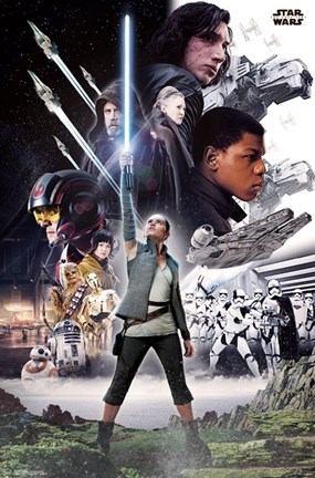 Framed Star Wars: The Last Jedi - Group Print