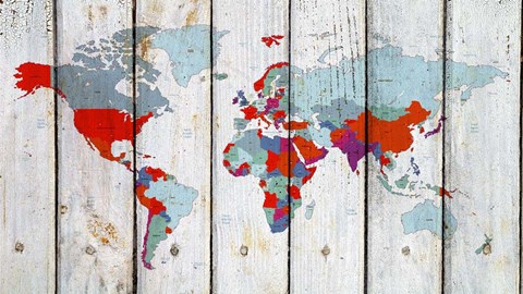 Framed World Map IX Print