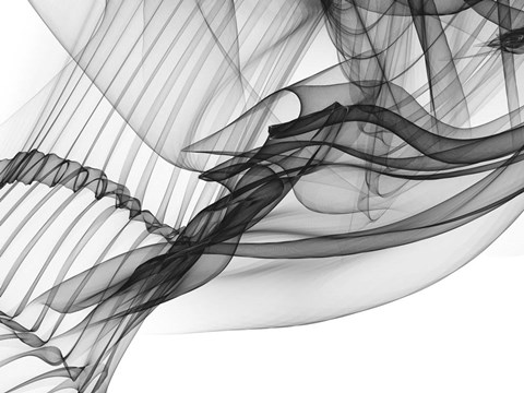 Framed Abstract Black and White 18-26-46 Print