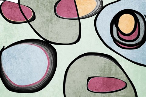 Framed Vibrant Colorful Abstract-0-39 Print