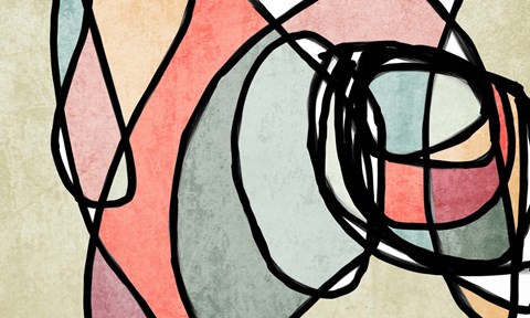 Framed Vibrant Colorful Abstract-0-44 Print