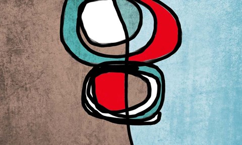 Framed Vibrant Colorful Abstract-0-57-1 Print