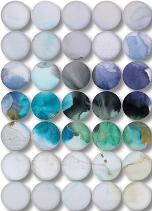 Framed Watercolor Shapes 10 Print