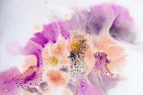 Framed Coastal Watercolor Abstract 130 Print