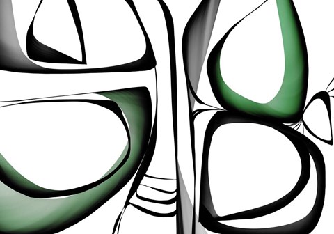 Framed Mid Century Abstract 5 Print