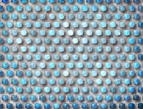 Framed Blue Cubes Print