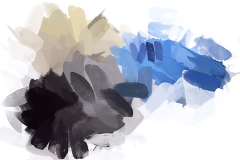 Framed Blue and Yellow Print