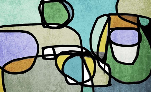 Framed Vibrant Colorful Abstract-0-56 Print