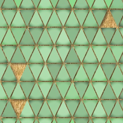 Framed Mint Green and Gold 2 Print