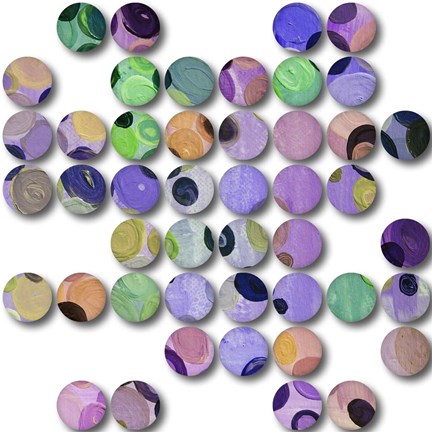 Framed Industrial Mixed Media Circles 808-289 Print