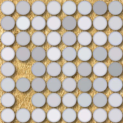 Framed Gray and Gold 5 Print