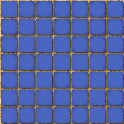 Framed Blue and Gold 10 Print