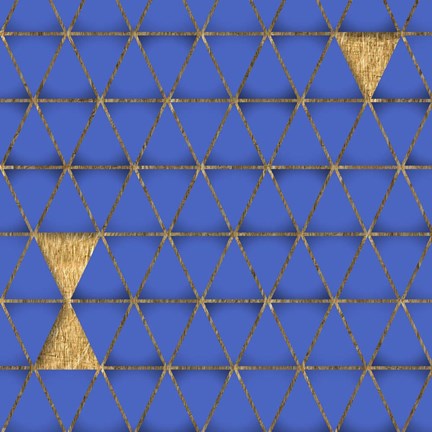 Framed Blue and Gold 9 Print