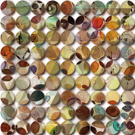 Framed Colorful Mixed Circles Print