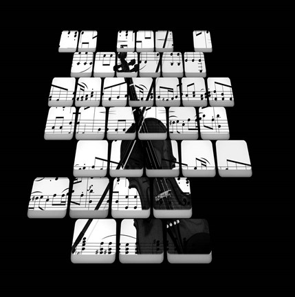 Framed Violin 2 Print