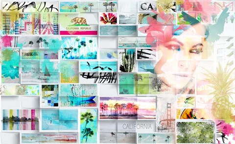 Framed California Republic 3B Print