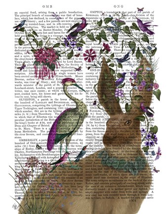 Framed Hare Birdkeeper and Heron Print