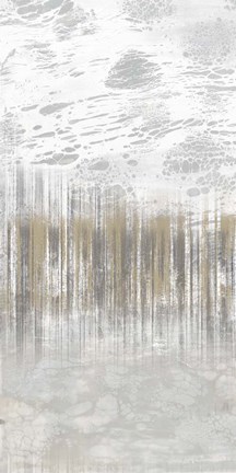 Framed Neutral Staggered Lines I Print