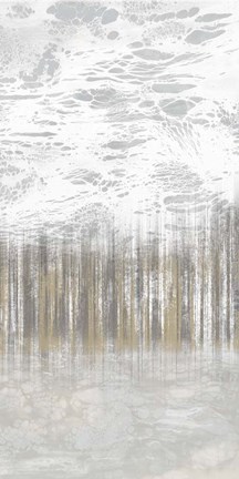 Framed Neutral Staggered Lines II Print