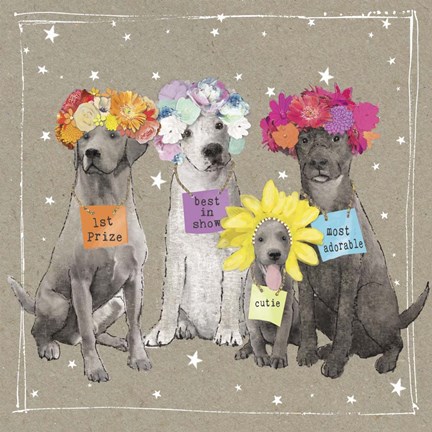 Framed Fancypants Wacky Dogs V Print